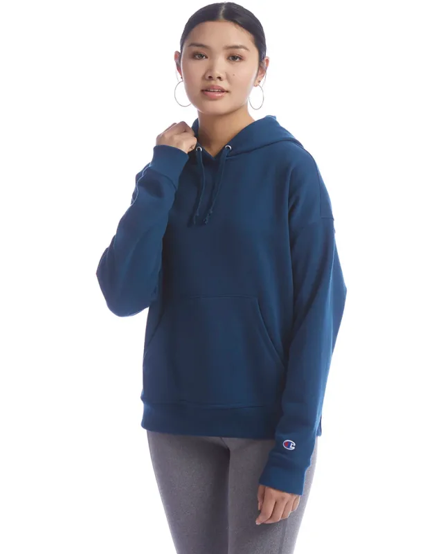 Champion Ladies' PowerBlend Relaxed Hooded Sweatshirt — view 26