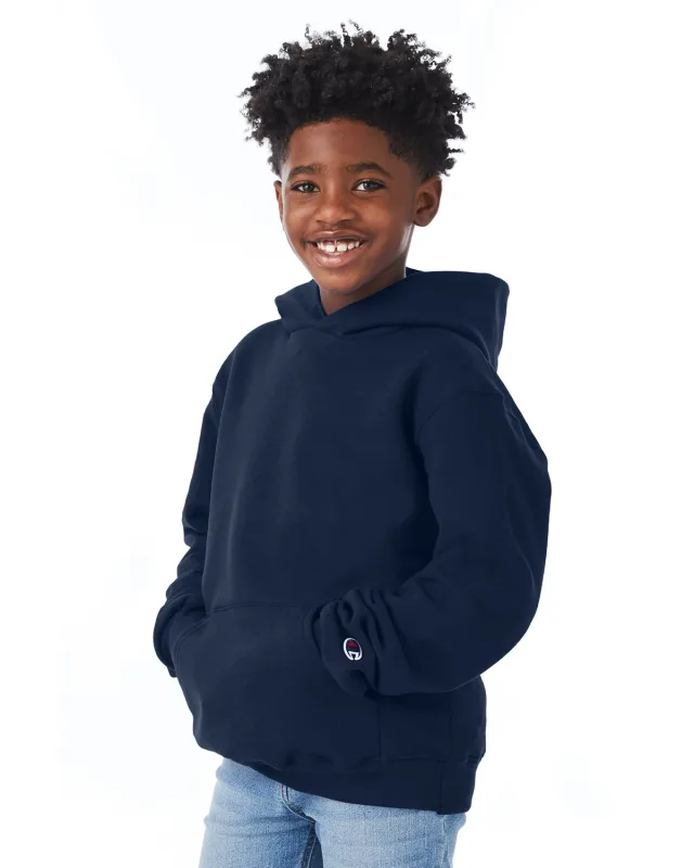 Champion Youth Powerblend® Pullover Hooded Sweatshirt — view 4