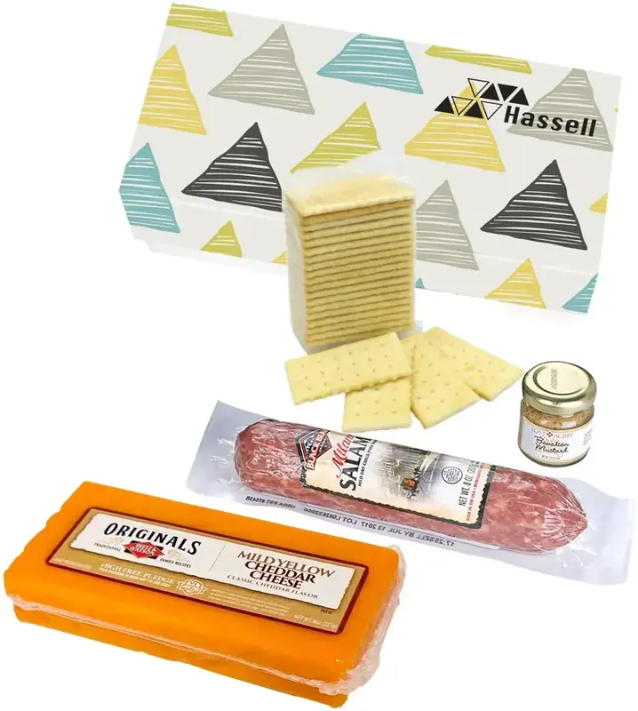 Charcuterie Gourmet Meat & Cheese Sampler Set In Gift Box