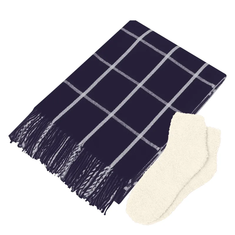 Charleston Throw & Fuzzy Socks Set — view 5