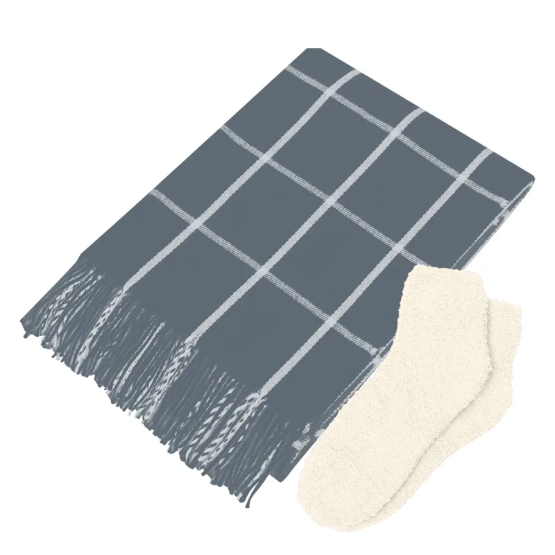 Charleston Throw & Fuzzy Socks Set — view 7