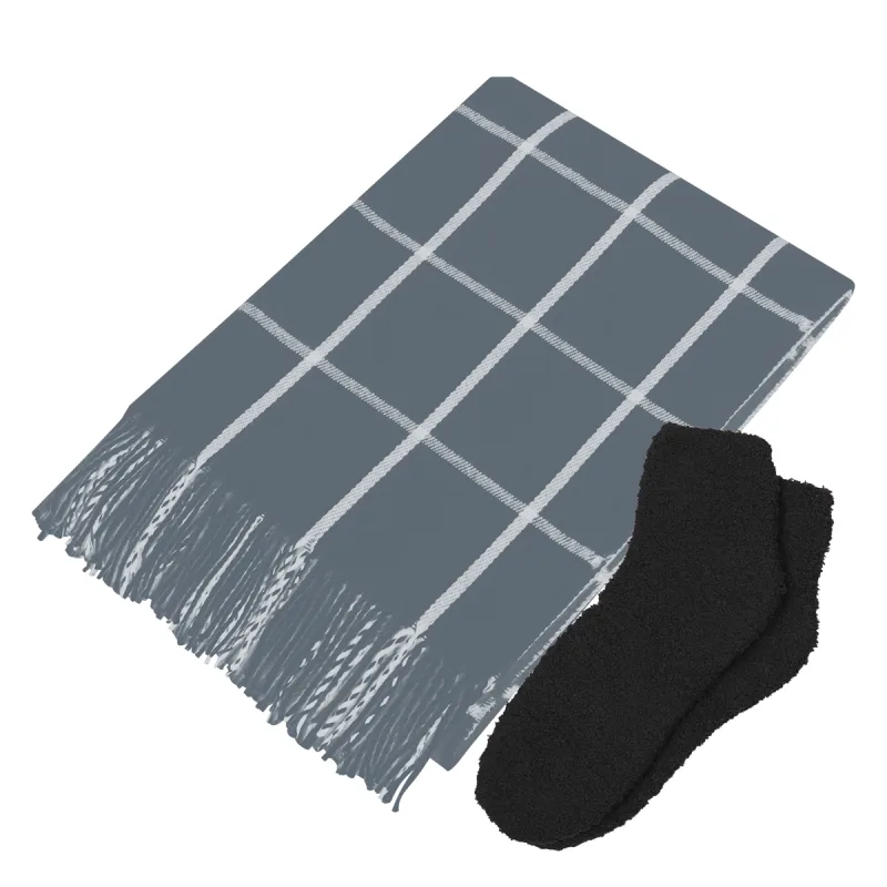 Charleston Throw & Fuzzy Socks Set — view 8