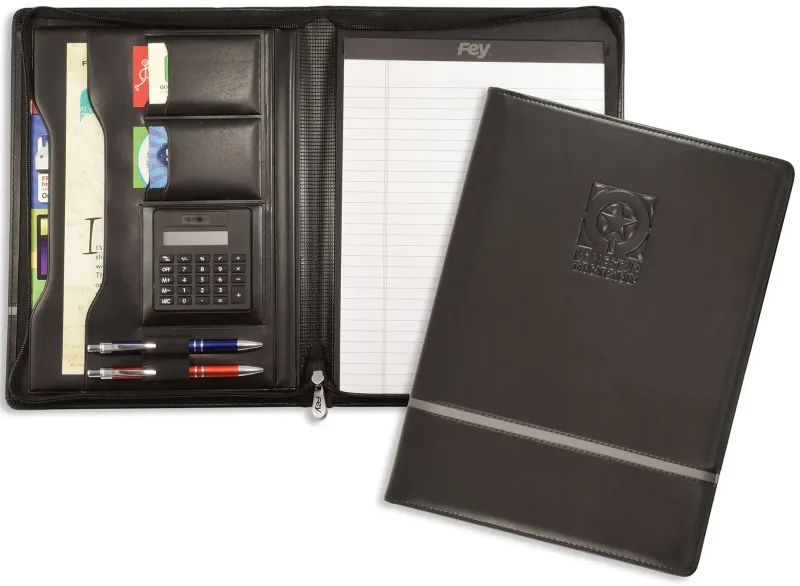 Custom Branded Chartwell Zippered Padfolio — view 2