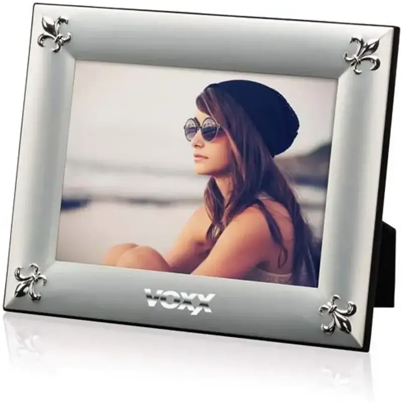 Fleur-de-Lis Imprinted Metal Photo Frame