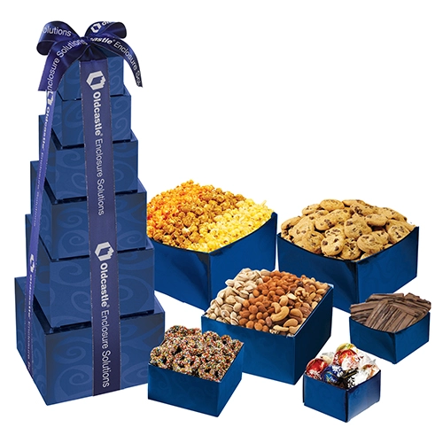 Chic Gift Tower Set (Navy / Silver)