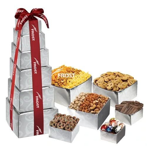 Chic Gift Tower Set (Navy / Silver) — view 5