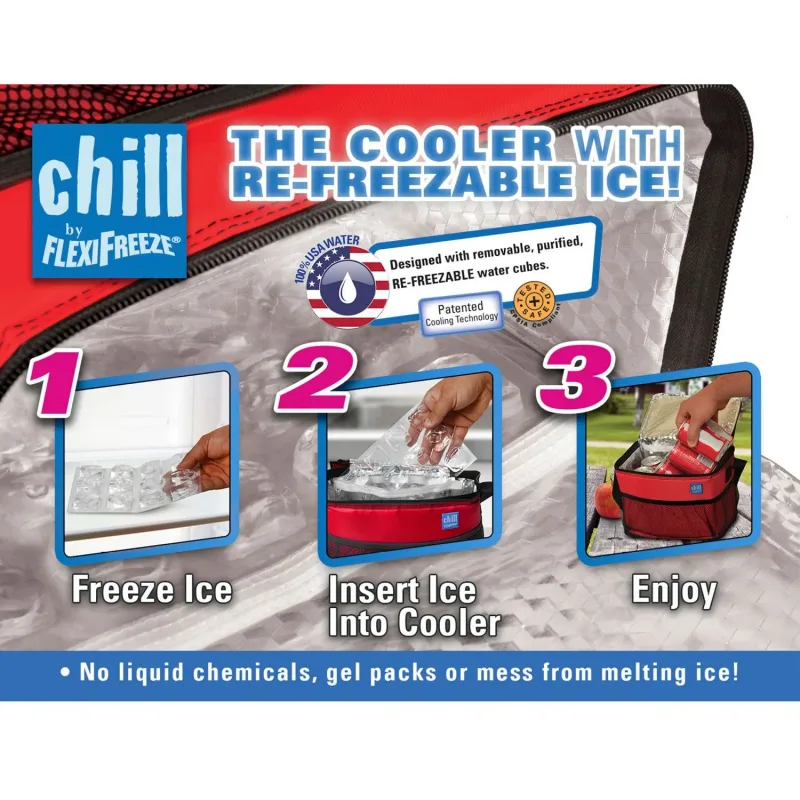 Chill By FlexiFreeze® 12-Can Cooler With Mesh Pockets — view 1