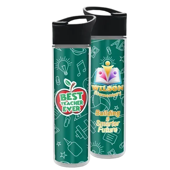 Chiller Insulated Bottle with Flip-Straw Lid and Full-Color Insert (16 oz.) โ view 1