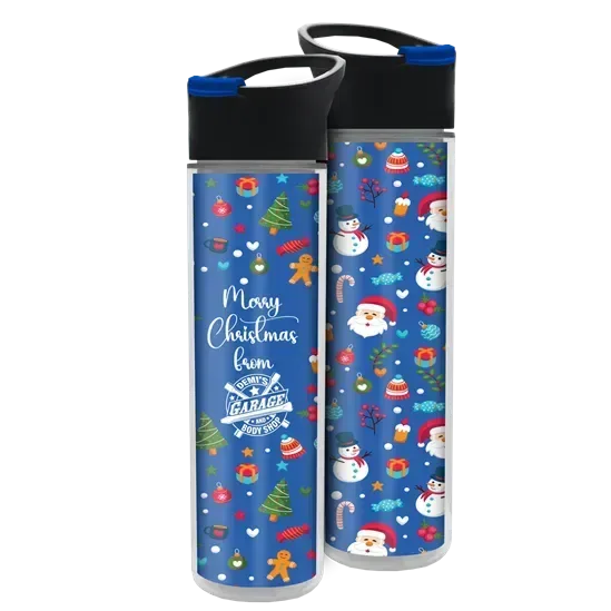Chiller Insulated Bottle with Flip-Straw Lid and Full-Color Insert (16 oz.) — view 9