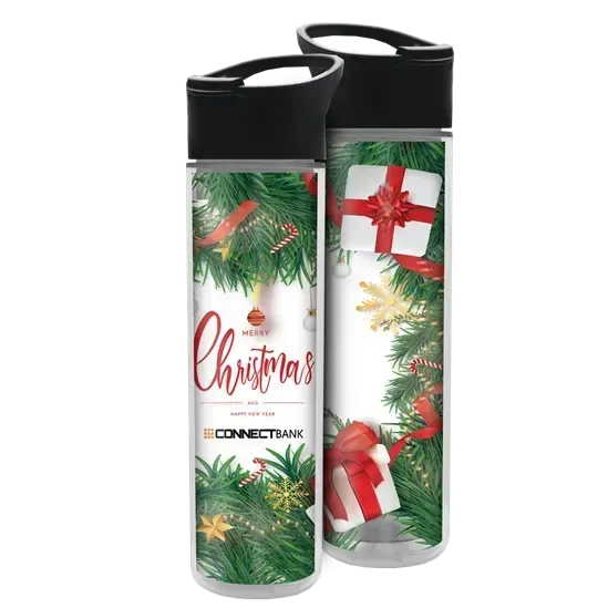 Chiller Insulated Bottle with Flip-Straw Lid and Full-Color Insert (16 oz.) — view 4