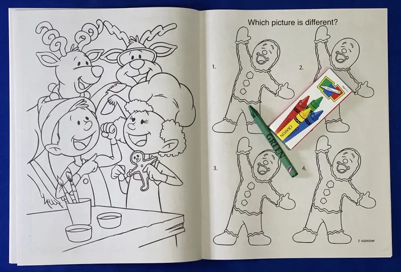 Imprinted Christmas Coloring Book β view 1