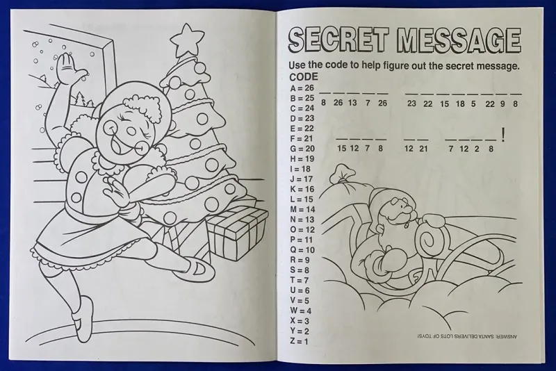 Imprinted Christmas Coloring Book — view 3
