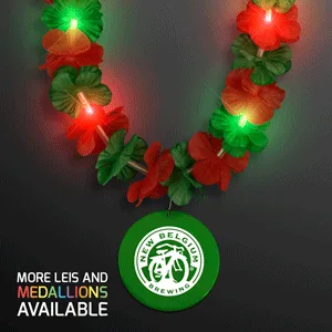 Christmas Hawaiian LED Lei with Medallion — view 10