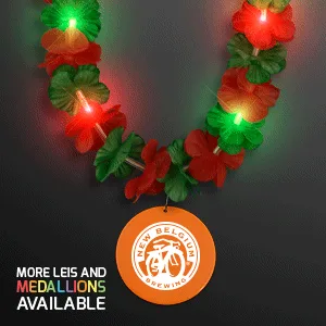 Christmas Hawaiian LED Lei with Medallion — view 13