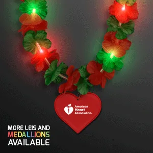 Christmas Hawaiian LED Lei with Medallion — view 14