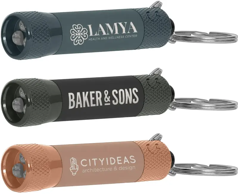 Chroma Softy Monochrome Metallic - LED Flashlight with Keyring - Laser