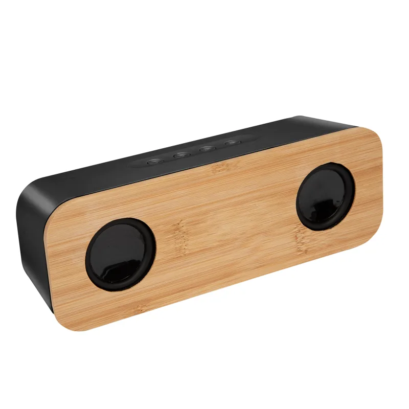 Chrome & Bamboo Wireless Speaker — view 3