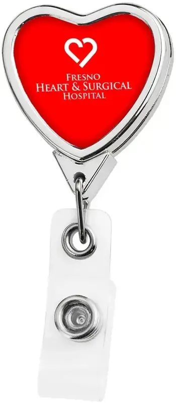 Custom Chrome Heart Badge Reel