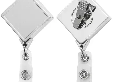 Custom Chrome JUMBO Diamond Badge Reel — view 2