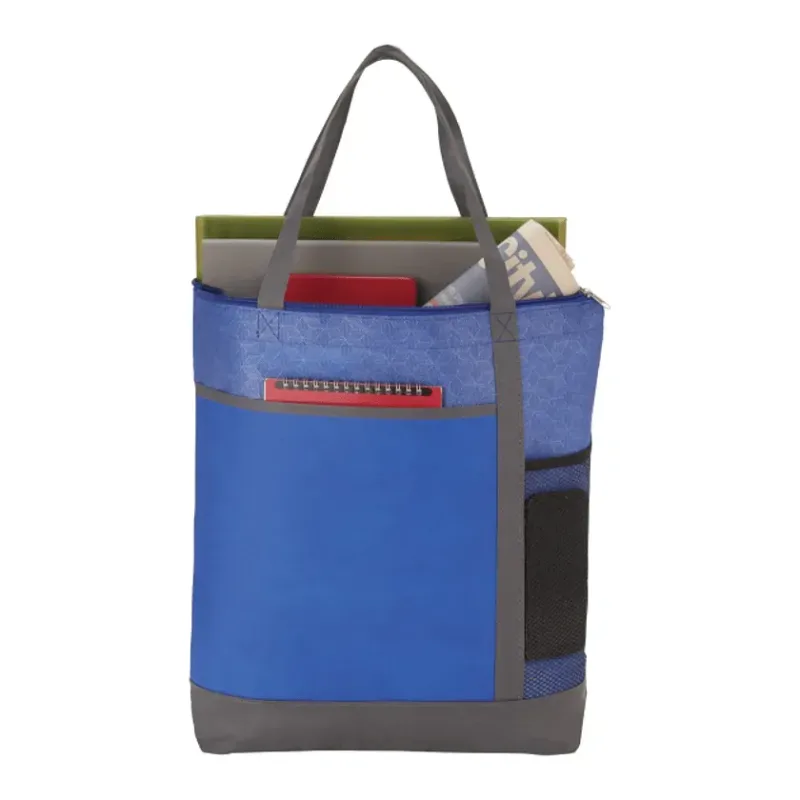 Chrome Non-Woven Zipper Convention Tote — view 10