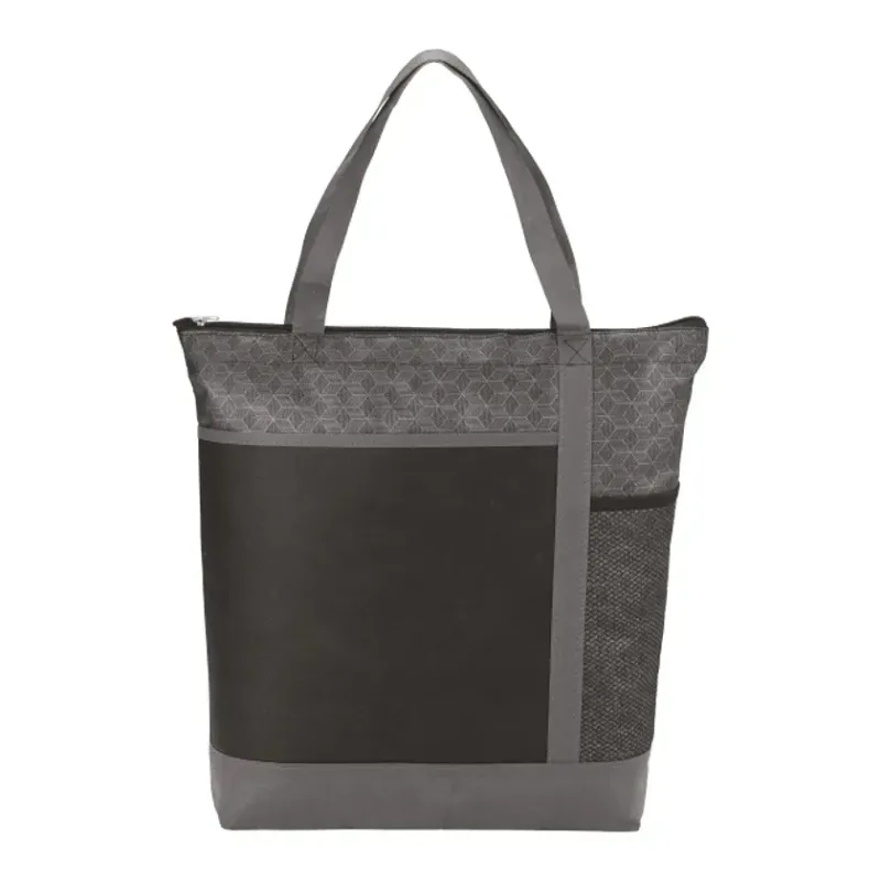 Chrome Non-Woven Zipper Convention Tote — view 2