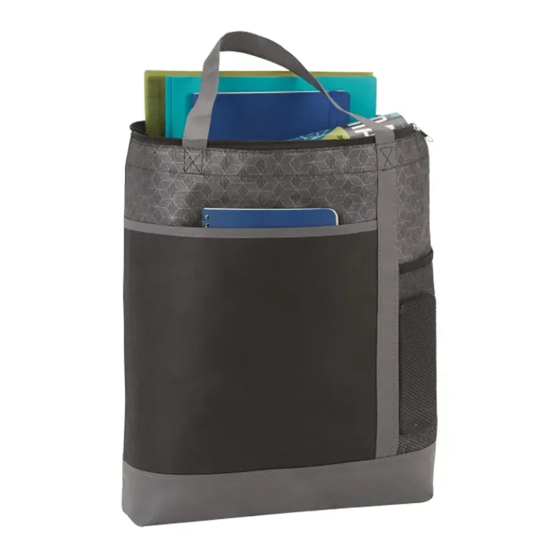 Chrome Non-Woven Zipper Convention Tote — view 3
