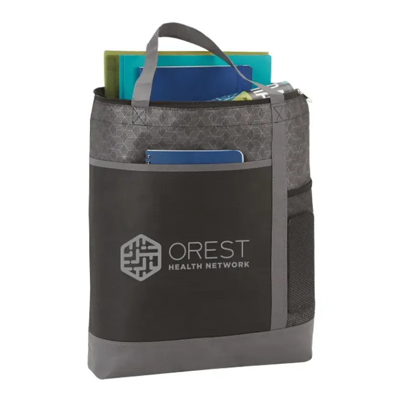Chrome Non-Woven Zipper Convention Tote — view 5
