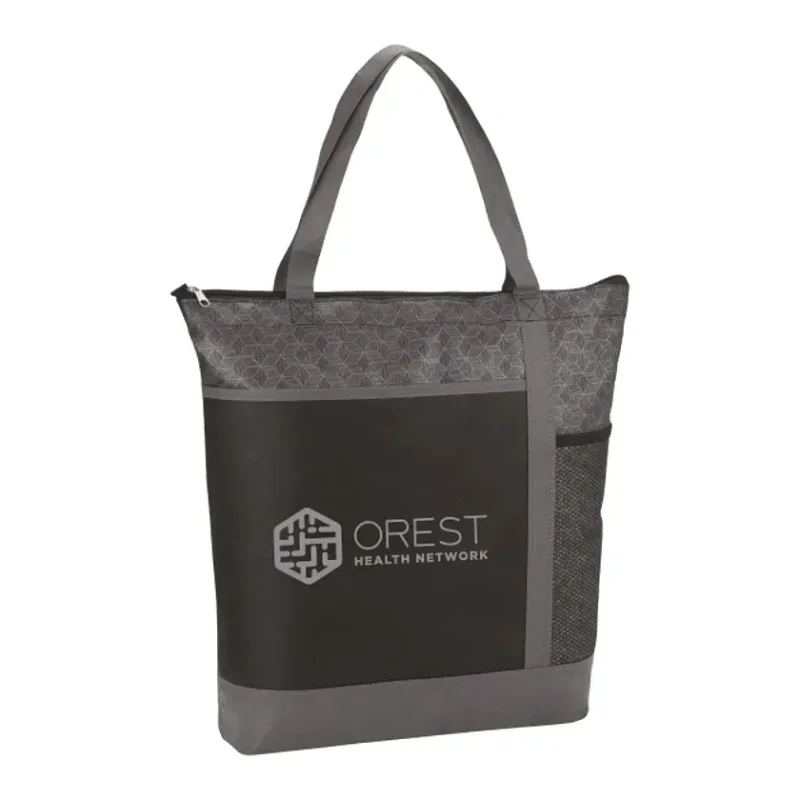 Chrome Non-Woven Zipper Convention Tote — view 6