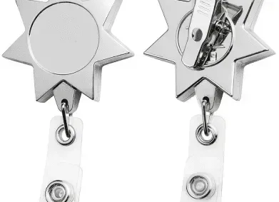 Personalized Chrome Star Badge Reel — view 2