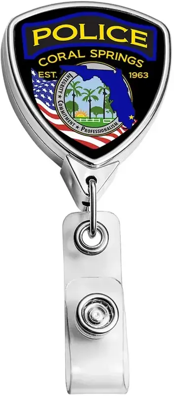 Personalized Chrome Shield Badge Reel