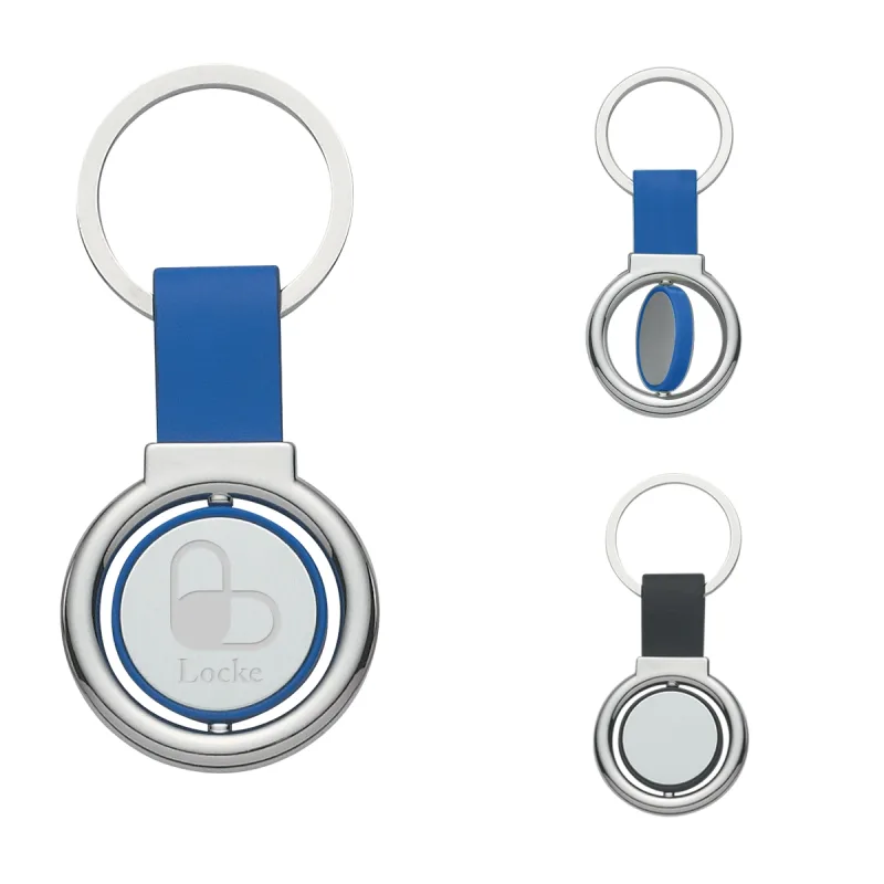 Circular Metal Spinner Key Tag — view 5