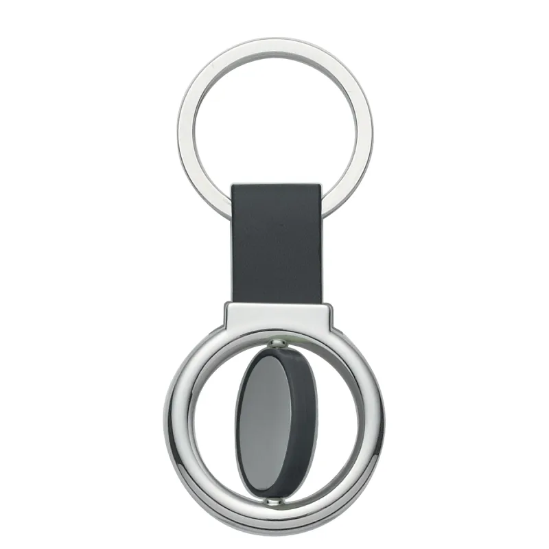 Circular Metal Spinner Key Tag — view 6