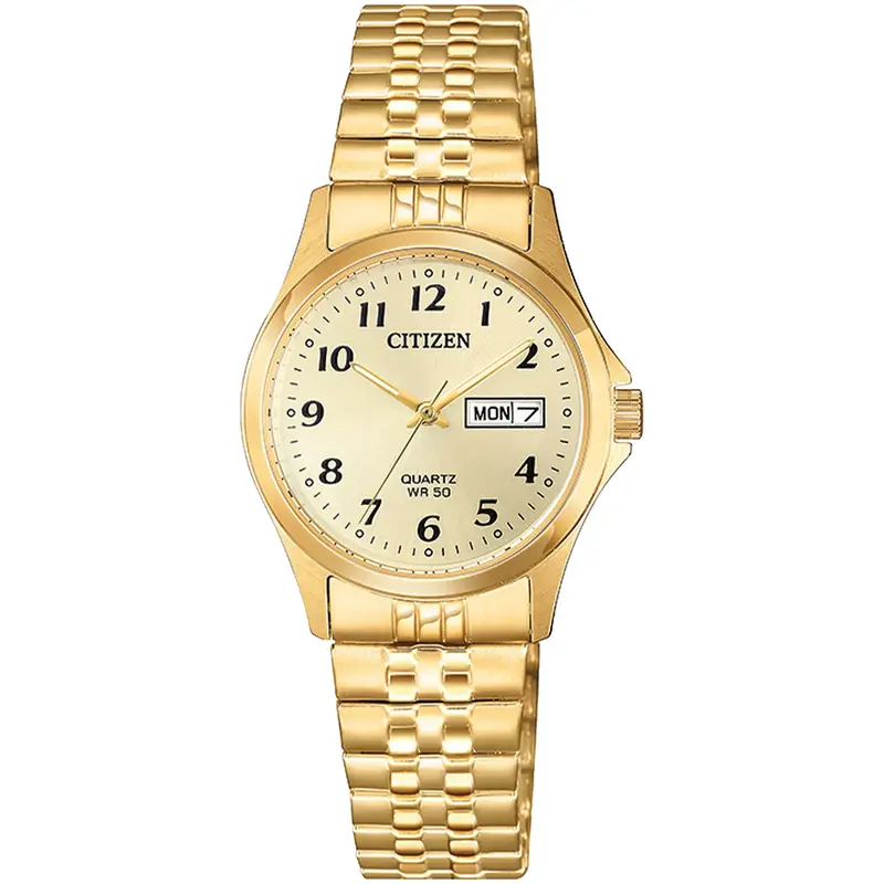 Citizen EQ200291P Ladies Quartz Expansion Band WatchStainless Steel, Gold-Tone