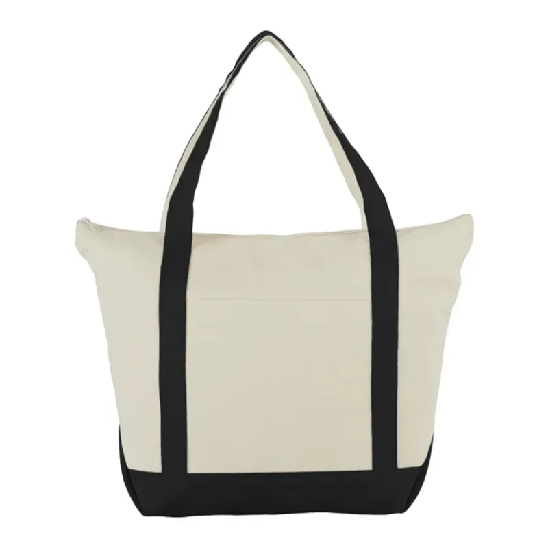Classic 12oz Cotton Canvas Zippered Tote — view 2
