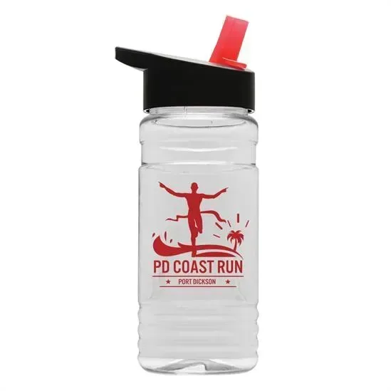 Clear Bottle with Flip-Straw Lid (20 oz.) — view 5