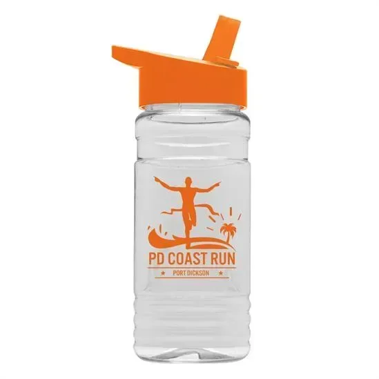 Clear Bottle with Flip-Straw Lid (20 oz.) — view 7