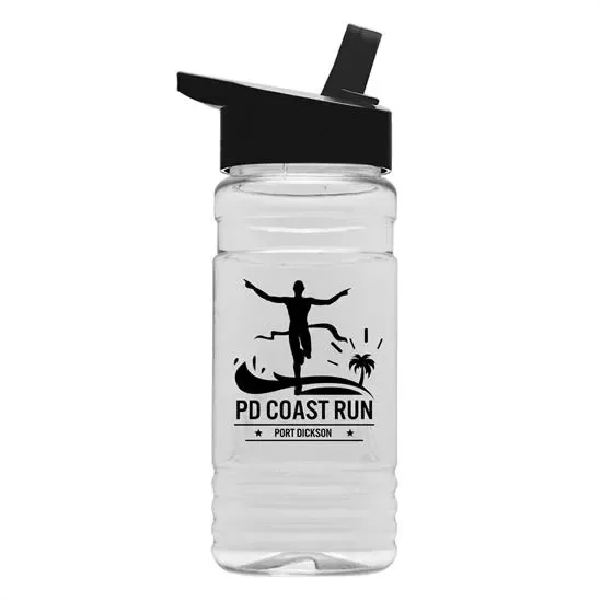 Clear Bottle with Flip-Straw Lid (20 oz.) — view 8