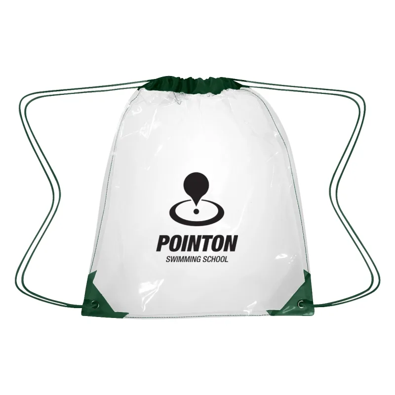 Personalized Clear Drawstring Backpack — view 4
