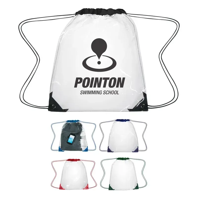 Personalized Clear Drawstring Backpack