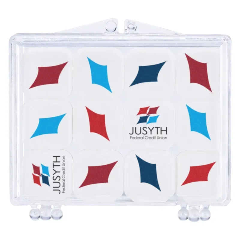 Clear Plastic Case with Printed Mints