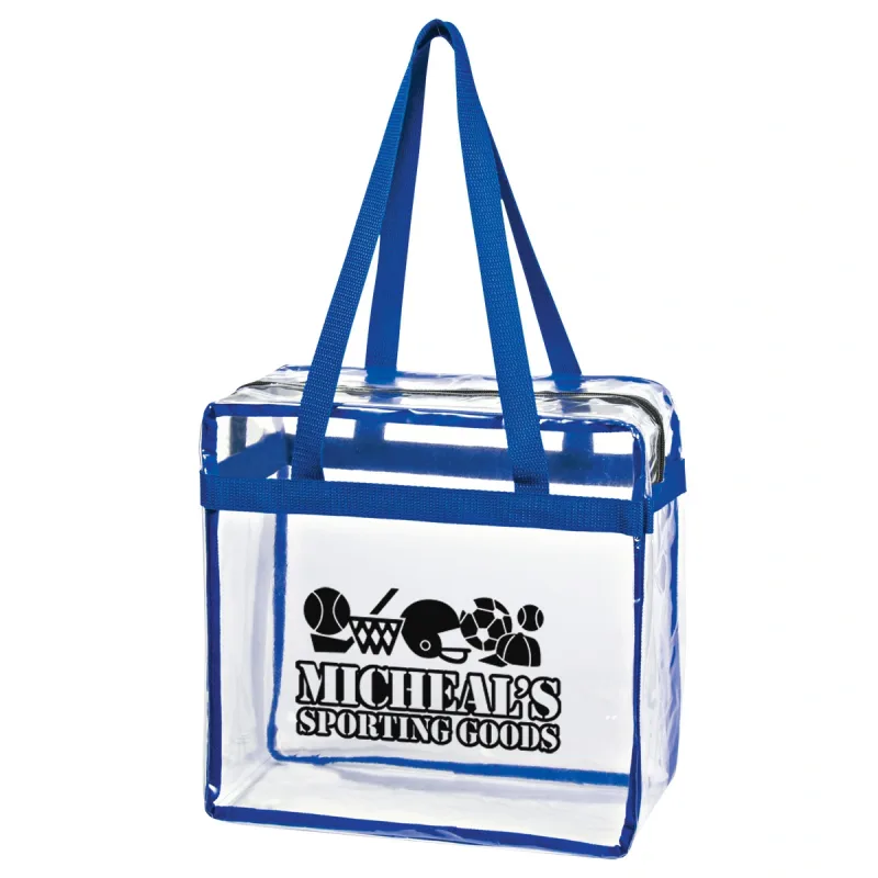 Logo Clear Tote Bag With Zipper — view 3