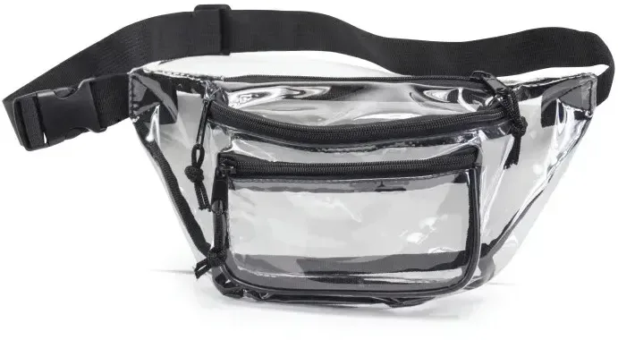 Custom Clear Triple Zipper Fanny Pack — view 2