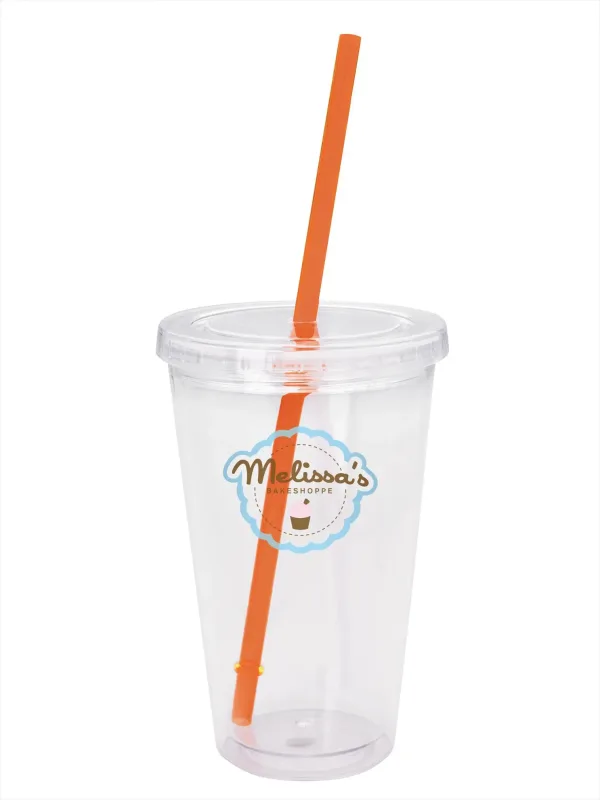 Custom Clear Tumbler with Colored Lid - 18 oz. — view 10