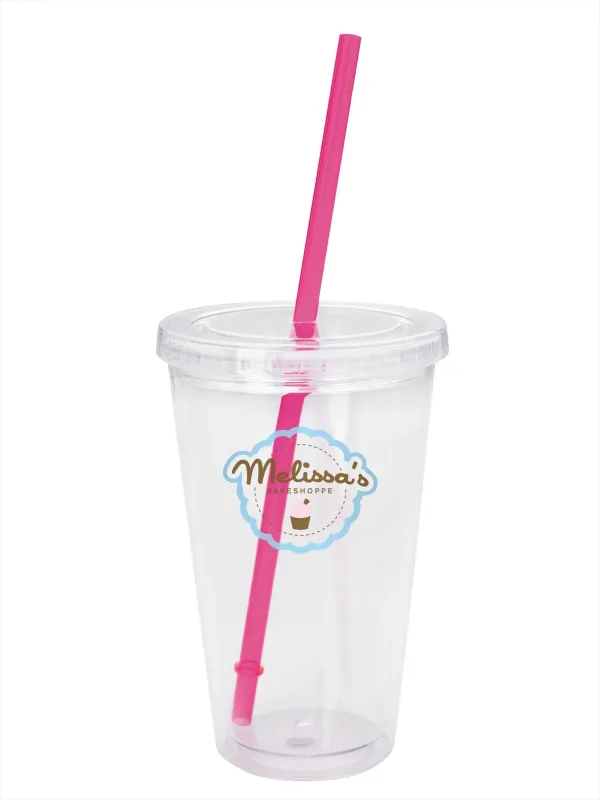 Custom Clear Tumbler with Colored Lid - 18 oz. — view 11