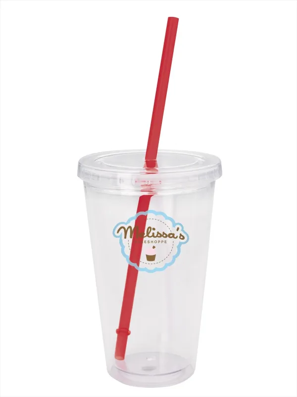 Custom Clear Tumbler with Colored Lid - 18 oz. — view 12