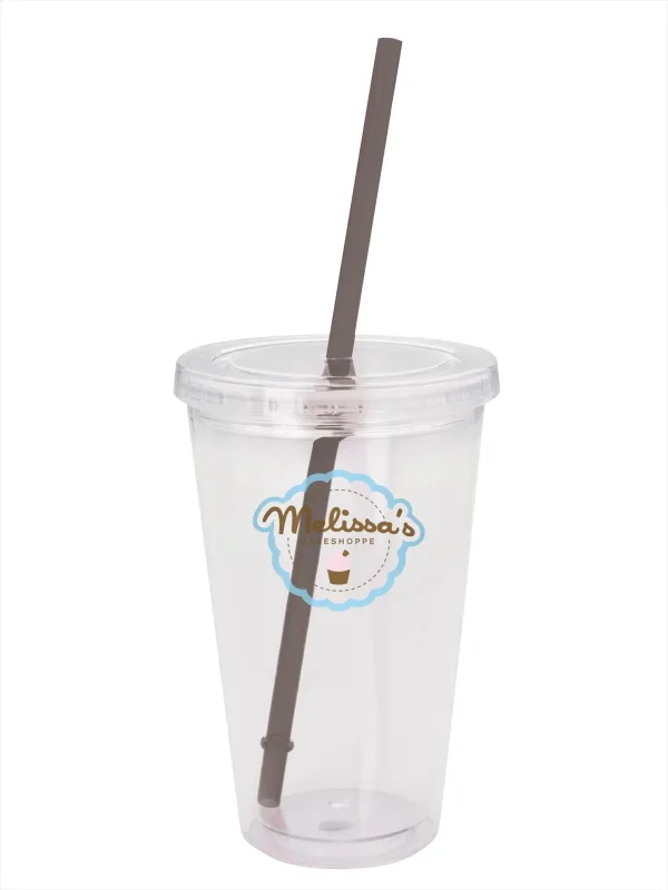Custom Clear Tumbler with Colored Lid - 18 oz. — view 13