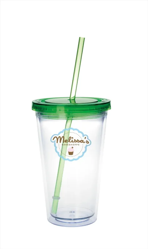 Custom Clear Tumbler with Colored Lid - 18 oz. — view 3