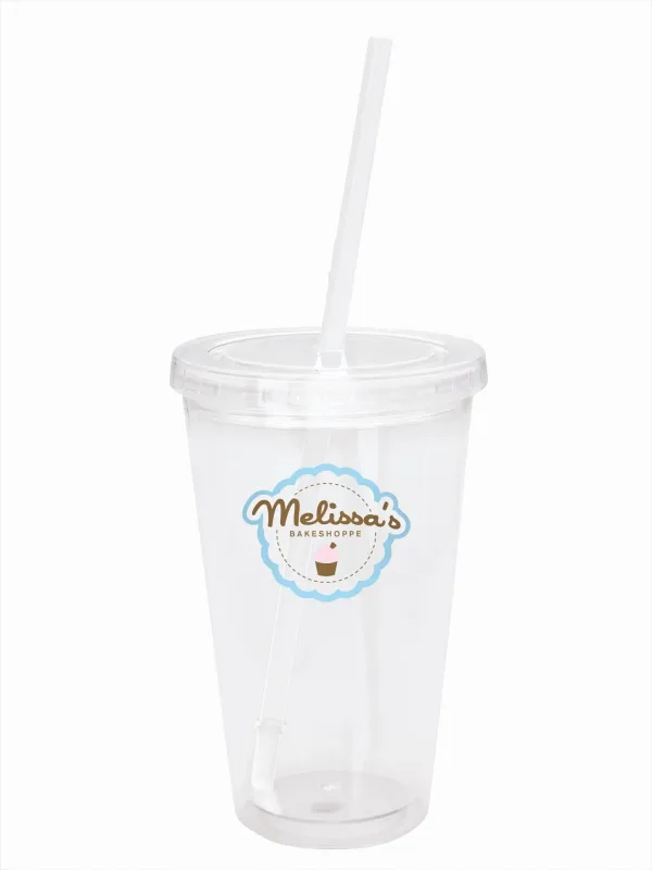 Custom Clear Tumbler with Colored Lid - 18 oz. — view 8