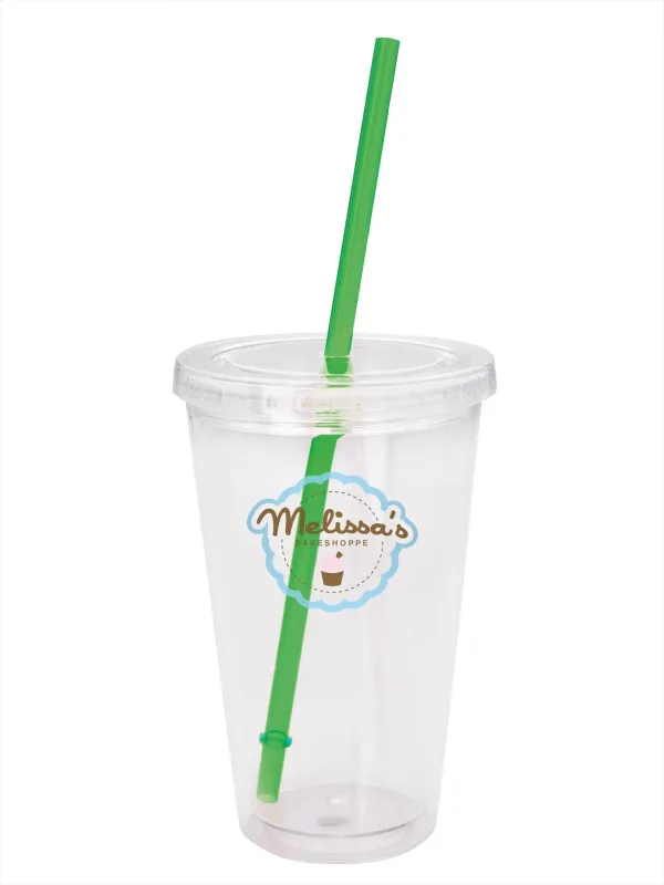 Custom Clear Tumbler with Colored Lid - 18 oz. — view 9