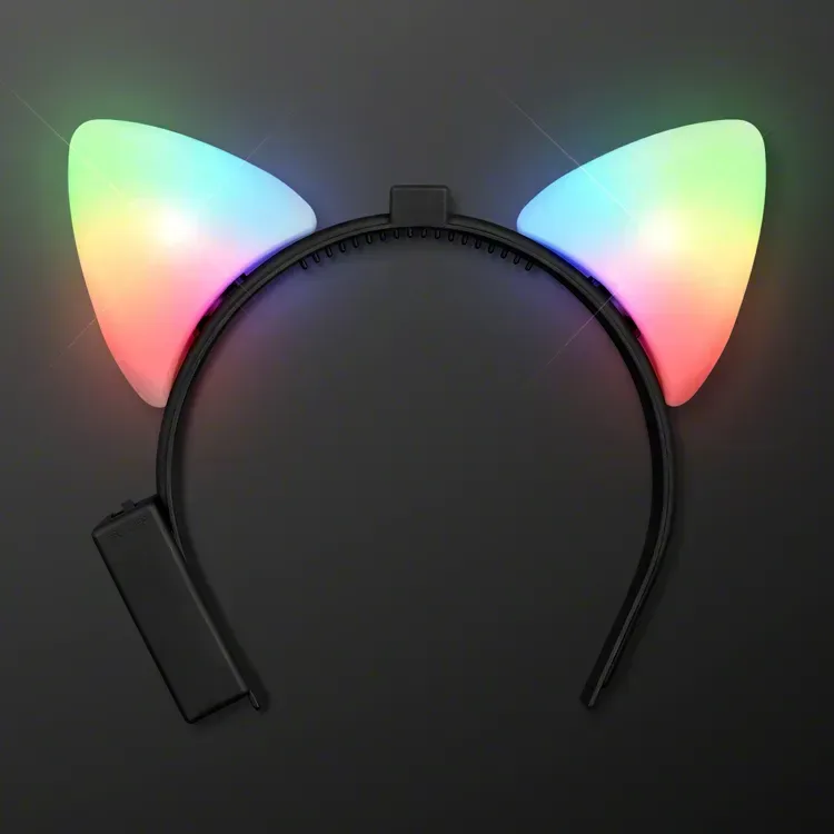 Color Change LED Cat Ears Headband — view 2